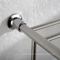 New double towel rail shelf stainless steel wall holder towel bar